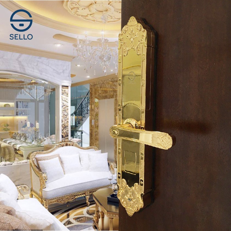 Khoá cửa SELLO V6 Gold 24k