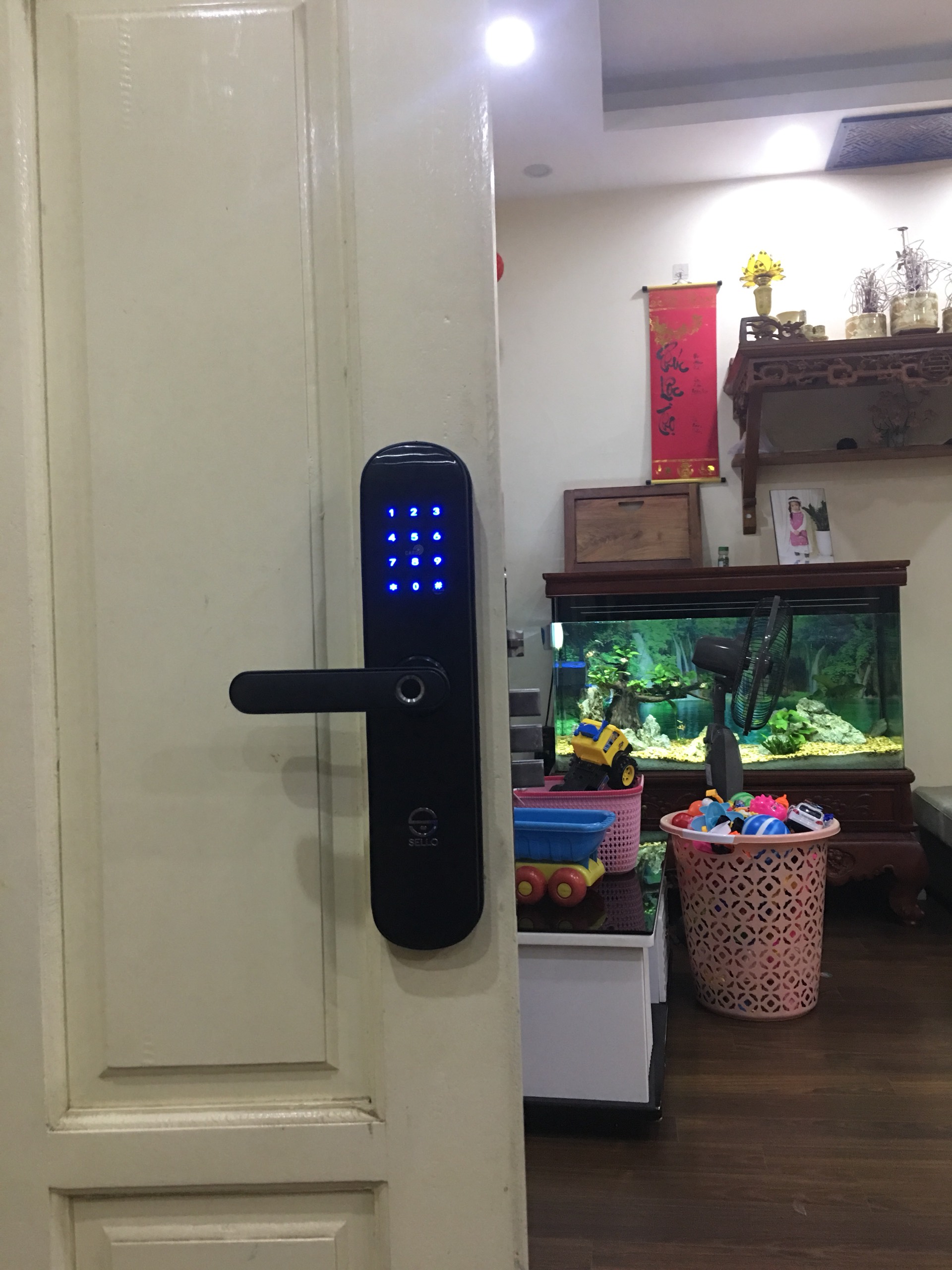 Lắp đặt khóa SELLO I2 Black tại căn hộ 21.05 Tân Tây Đô - Đan Phượng