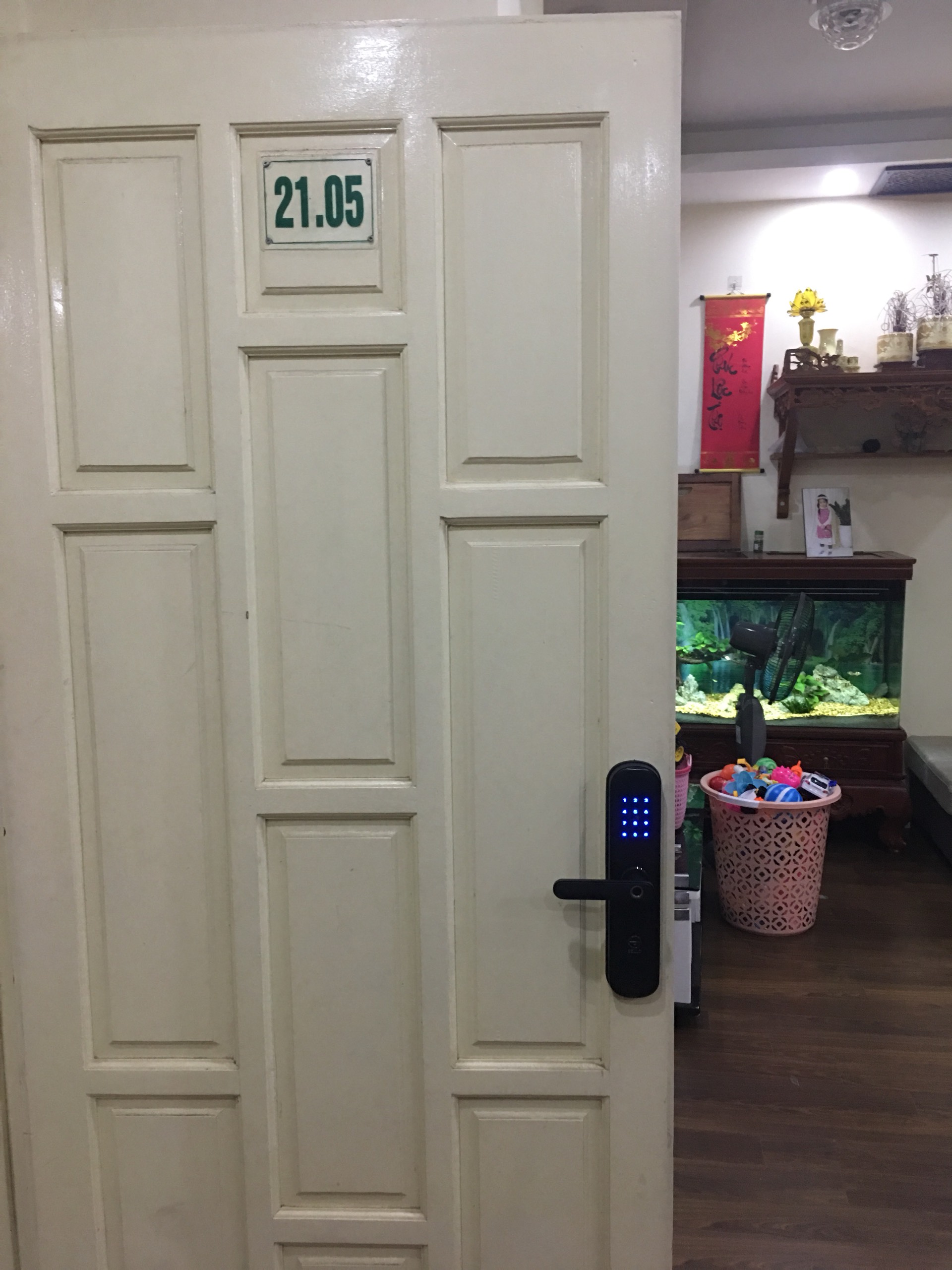 Lắp đặt khóa SELLO I2 Black tại căn hộ 21.05 Tân Tây Đô - Đan Phượng